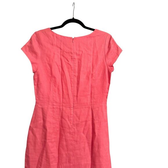 Mercer & Madison Sz 10 Linen Dress‎ Feminine Ruffles Office Cruise - Picture 3 of 15